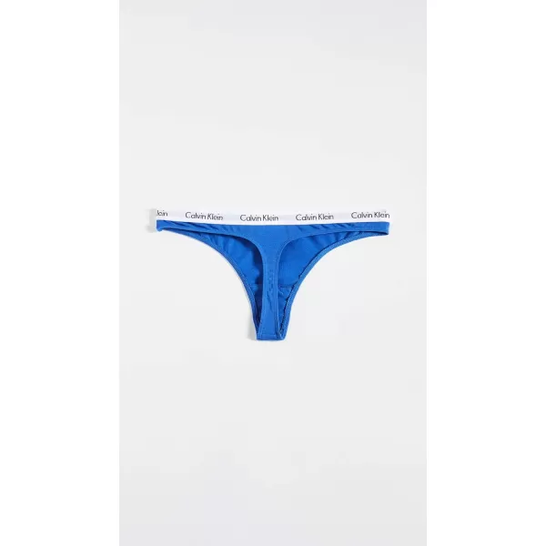 imageCalvin Klein Womens Carousel Logo Cotton Stretch Thong Panties 3 PackBlackWhiteStellar