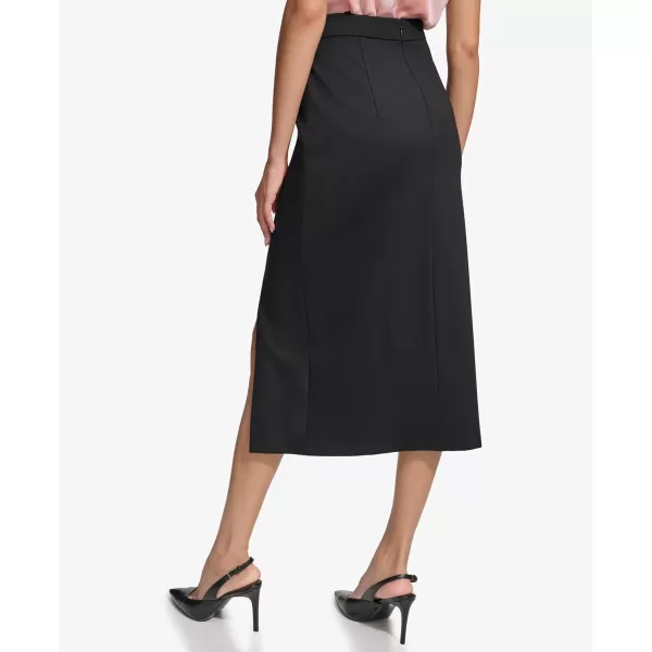 imageCalvin Klein Womens Classic Fit Straight Lux Suit Skirt Regular and Plus SizeBlack Midi