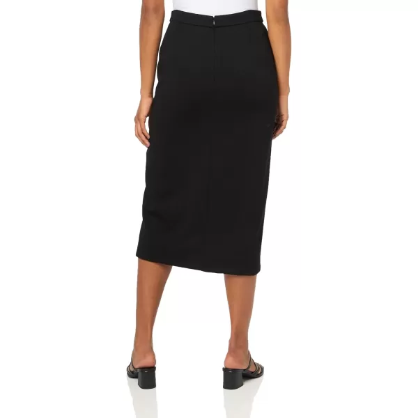 imageCalvin Klein Womens Classic Fit Straight Lux Suit Skirt Regular and Plus SizeBlack Midi