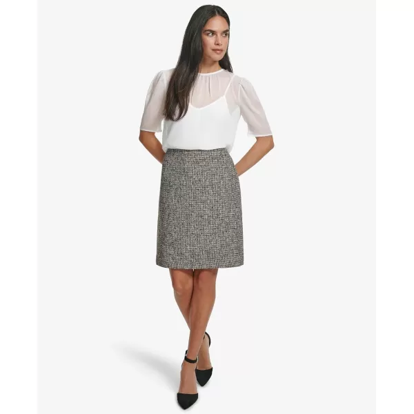 imageCalvin Klein Womens Classic Fit Straight Lux Suit Skirt Regular and Plus SizeBlack Multi