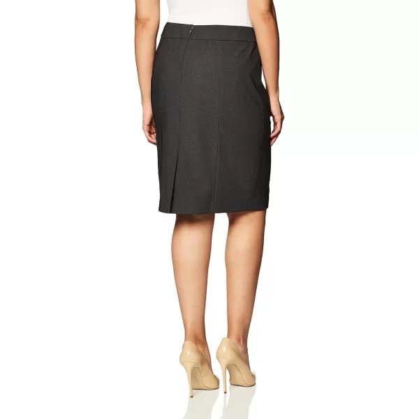 imageCalvin Klein Womens Classic Fit Straight Lux Suit Skirt Regular and Plus SizeCharcoal