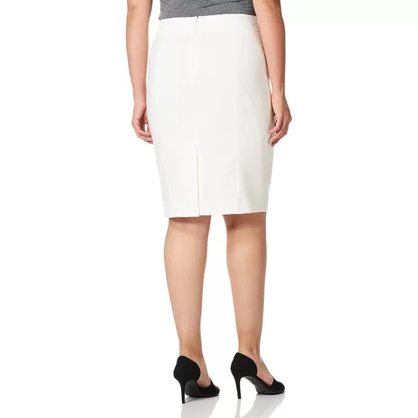 imageCalvin Klein Womens Classic Fit Straight Lux Suit Skirt Regular and Plus SizeCream