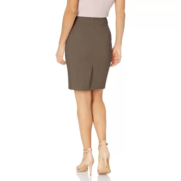 imageCalvin Klein Womens Classic Fit Straight Lux Suit Skirt Regular and Plus SizeHeather Taupe