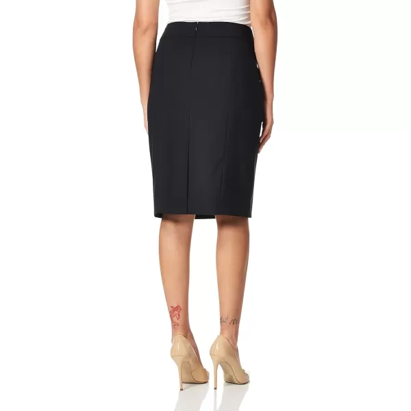 imageCalvin Klein Womens Classic Fit Straight Lux Suit Skirt Regular and Plus SizeNavy