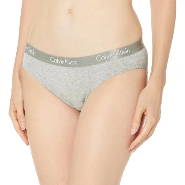 imageCalvin Klein Womens Motive Cotton Multipack Bikini PantyBlackClassic WhiteGrey Heather