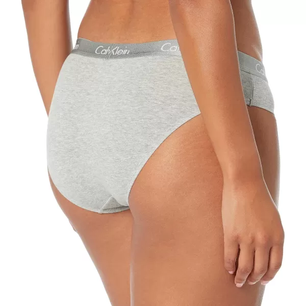 imageCalvin Klein Womens Motive Cotton Multipack Bikini PantyBlackGrey HeatherObsess