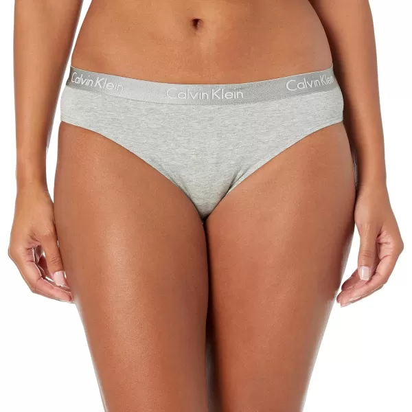 imageCalvin Klein Womens Motive Cotton Multipack Bikini PantyBlackGrey HeatherObsess