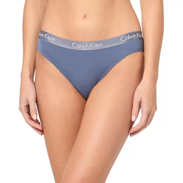 imageCalvin Klein Womens Motive Cotton Multipack Bikini PantyScorched DenimGrey HeatherOmphalodes