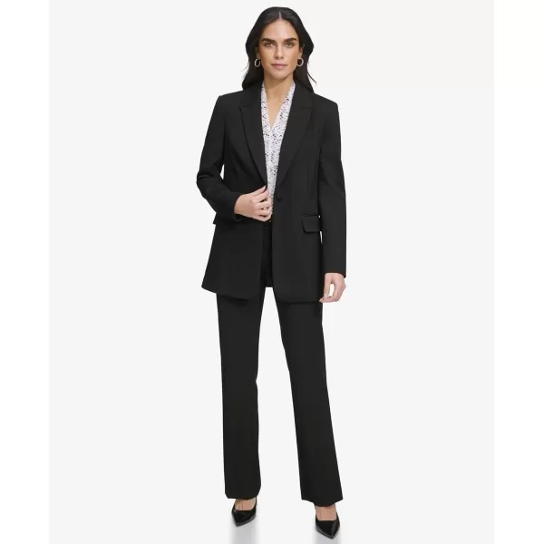 imageCalvin Klein Womens One Button Lux BlazerTrue Black