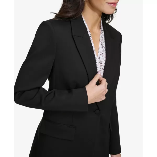 imageCalvin Klein Womens One Button Lux BlazerTrue Black