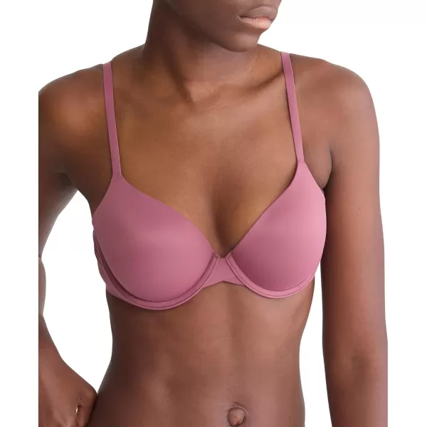 imageCalvin Klein Womens Perfectly Fit Lightly Lined TShirt Bra with Memory TouchDeep Mauve