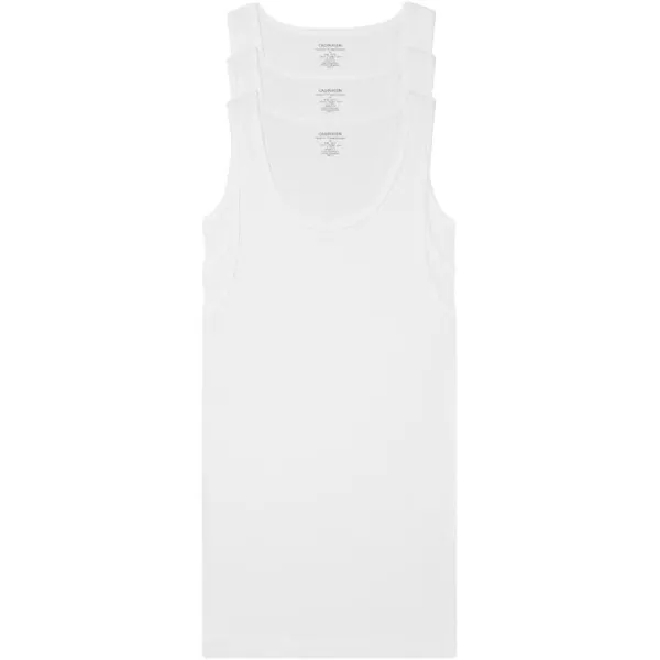 imageCalvin Klein Mens Cotton Classics 3Pack Tanks3 New White