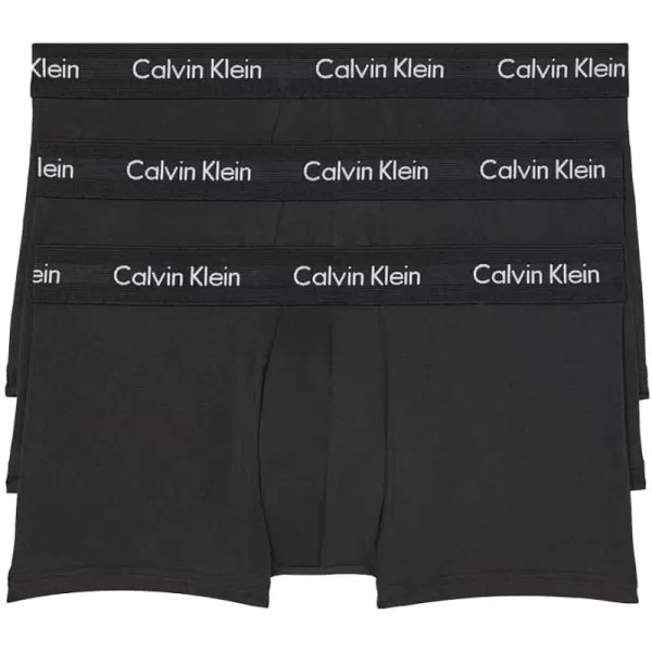 imageCalvin Klein Mens Cotton Stretch 3Pack Low Rise Trunks3 Black