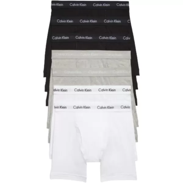 imageCalvin Klein Mens Cotton Stretch 7Pack Boxer Brief3 Black  2 Grey Heather  2 White