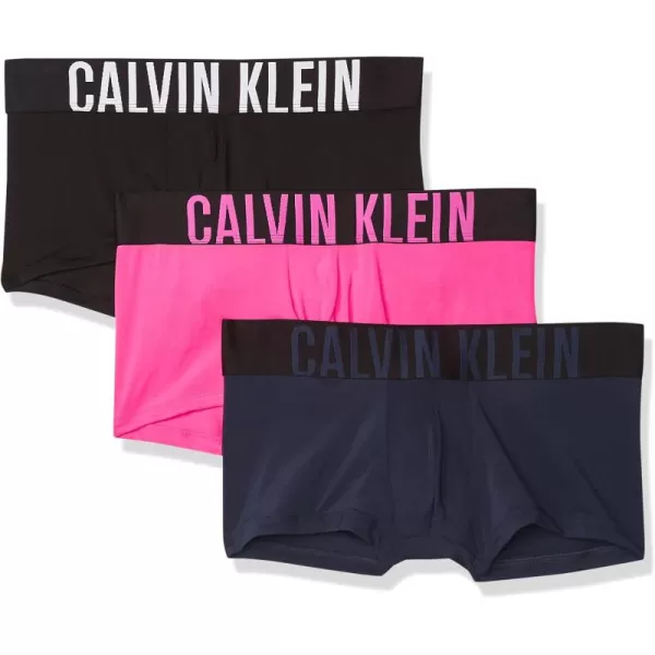 imageCalvin Klein Mens Intense Power Low Rise Trunk 3 PackHot PinkBlackBlue Shadow