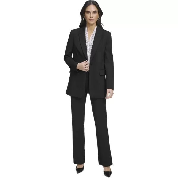 imageCalvin Klein Womens One Button Lux BlazerTrue Black