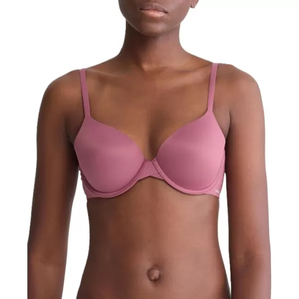 imageCalvin Klein Womens Perfectly Fit Lightly Lined TShirt Bra with Memory TouchDeep Mauve