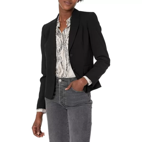 imageCalvin Klein Womens Two Button Lux Blazer Petite Standard ampamp PlusBlack