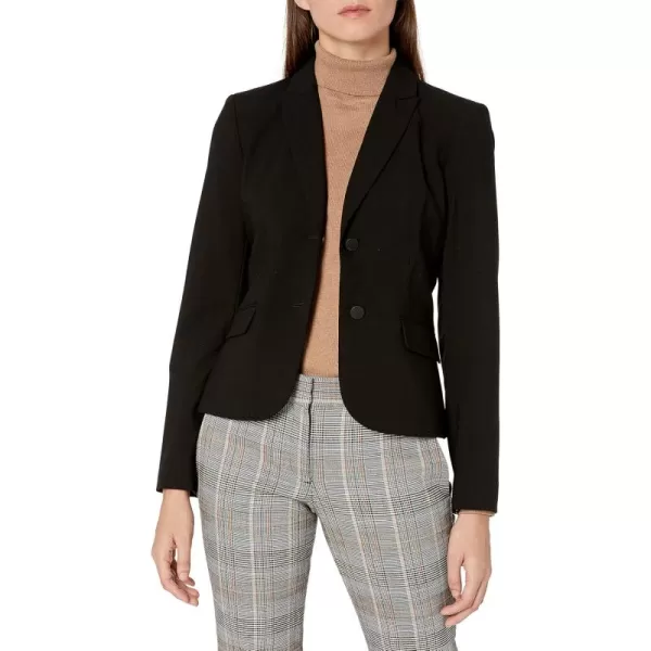 imageCalvin Klein Womens Two Button Lux Blazer Petite Standard ampamp PlusBlack Night