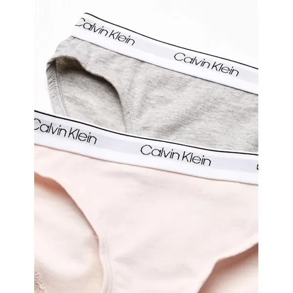 imageCalvin Klein Girls Modern Cotton Bikini Multipack2 Pack  Crystal Pink  Heather Grey