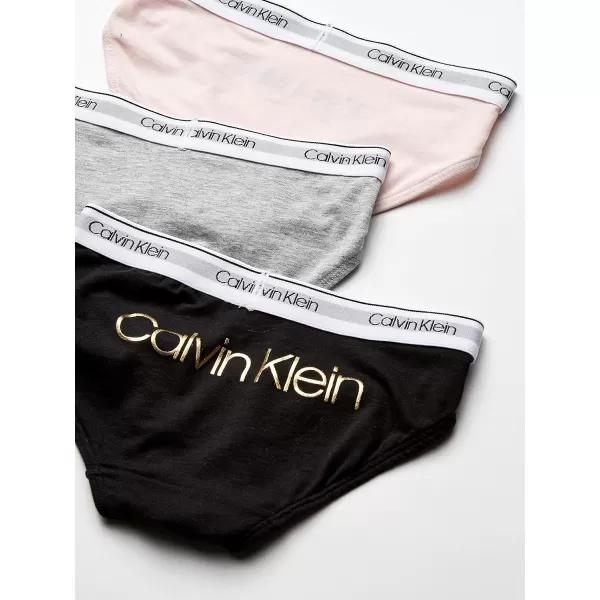 imageCalvin Klein Girls Modern Cotton Bikini Multipack3 Pack  Black  Crystal Pink  Heather Grey