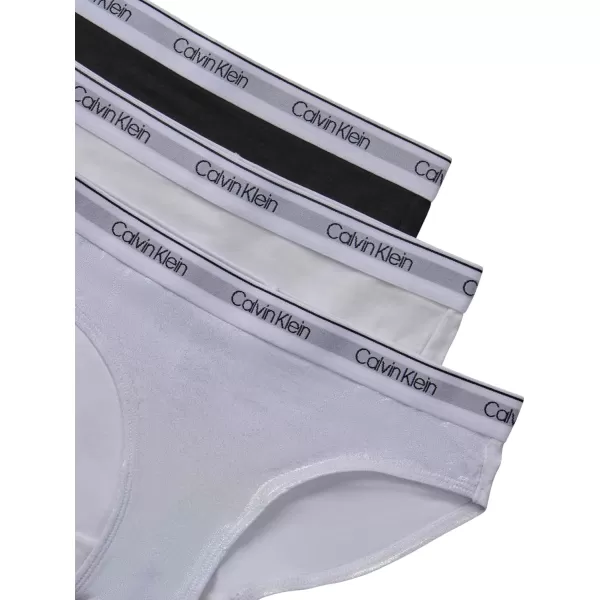 imageCalvin Klein Girls Modern Cotton Bikini MultipackIrridedescentWhiteBlack