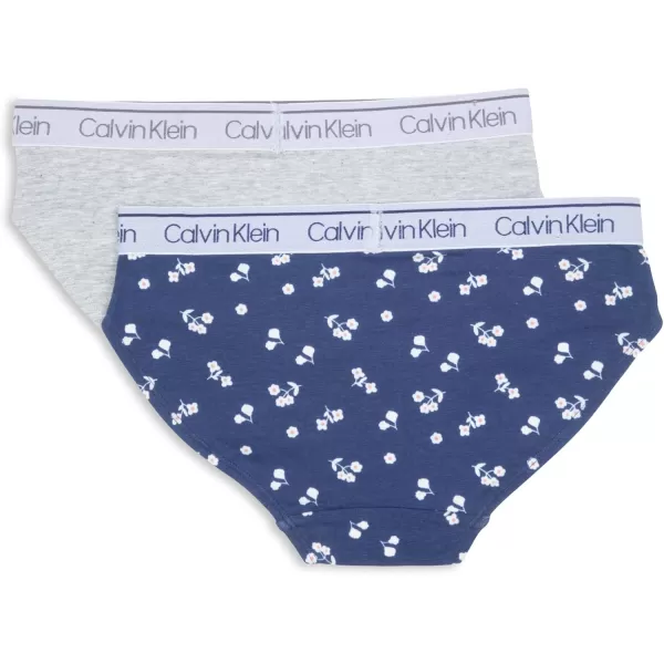 imageCalvin Klein Girls Modern Cotton Bikini MultipackWildflowerHeather Grey