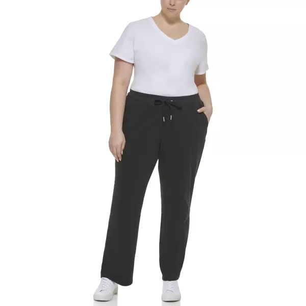 imageCalvin Klein Performance Womens Fleece Plus Size High Waist Full Length Flare PantBlack