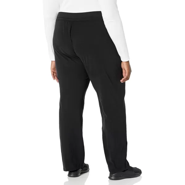 imageCalvin Klein Performance Womens Fleece Plus Size High Waist Full Length Flare PantBlack