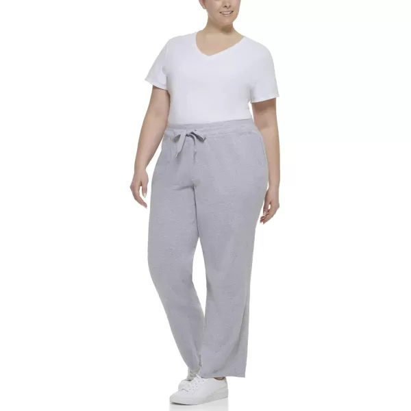 imageCalvin Klein Performance Womens Fleece Plus Size High Waist Full Length Flare PantPearl Grey Heather