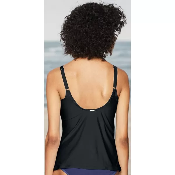 imageCalvin Klein Womens Triangle Tummy Control Tankini TopBlack