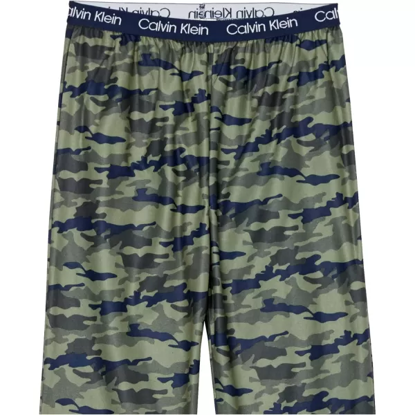 imageCalvin Klein boys Super Soft Brushed Micro Pajama Sleep PantPajama BottomGreen Camo