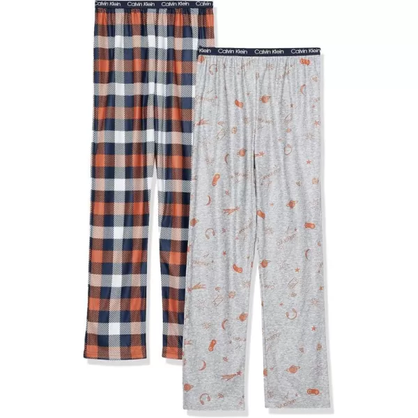 imageCalvin Klein Boys Sleepwear Super Soft Brushed Micro Pajama Pants 2 PackCk Statement