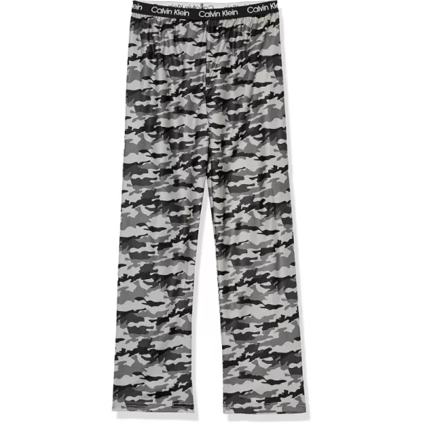 imageCalvin Klein Boys Super Soft Brushed Micro Pajama Sleep PantGreyBlack Camo