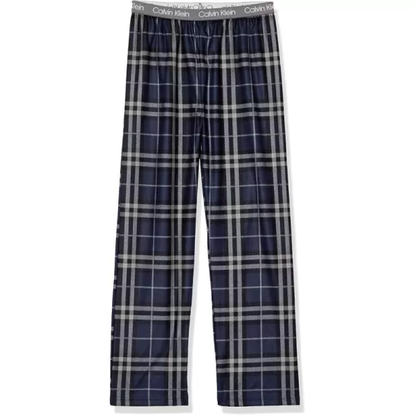 imageCalvin Klein Boys Super Soft Brushed Micro Pajama Sleep PantScotch Plaid Navy