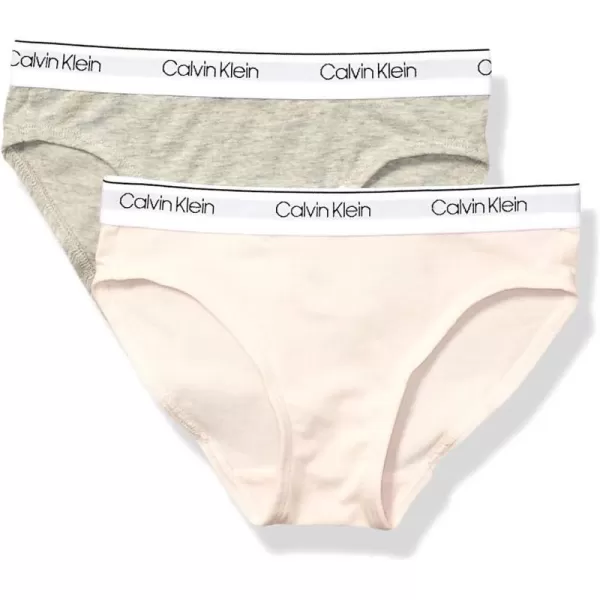 imageCalvin Klein Girls Modern Cotton Bikini Multipack2 Pack  Crystal Pink  Heather Grey