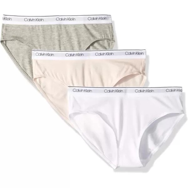 imageCalvin Klein Girls Modern Cotton Bikini Multipack3 Pack  Crystal Pink  Classic White  Heather Grey