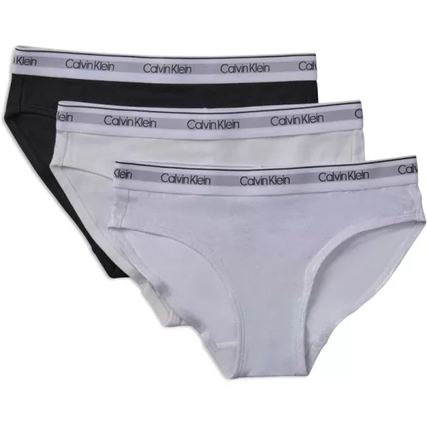 imageCalvin Klein Girls Modern Cotton Bikini MultipackIrridedescentWhiteBlack