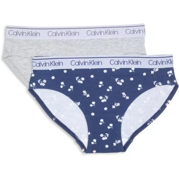 imageCalvin Klein Girls Modern Cotton Bikini MultipackWildflowerHeather Grey