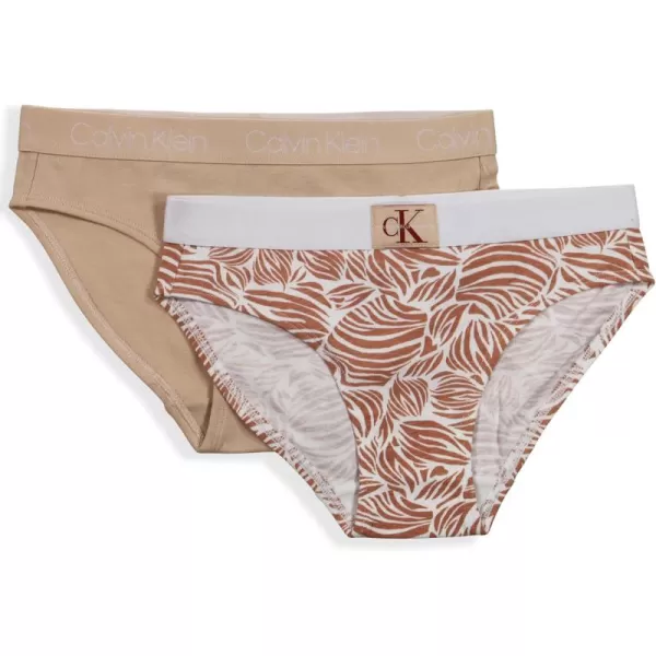 imageCalvin Klein Girls Modern Cotton Bikini MultipackZebraBuff Beige Arch