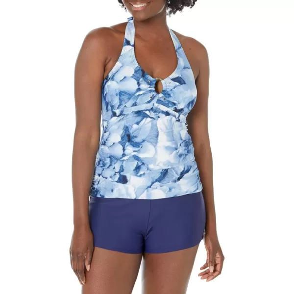 imageCalvin Klein Womens Ring Hole Halter Tankini TopDeep Sea