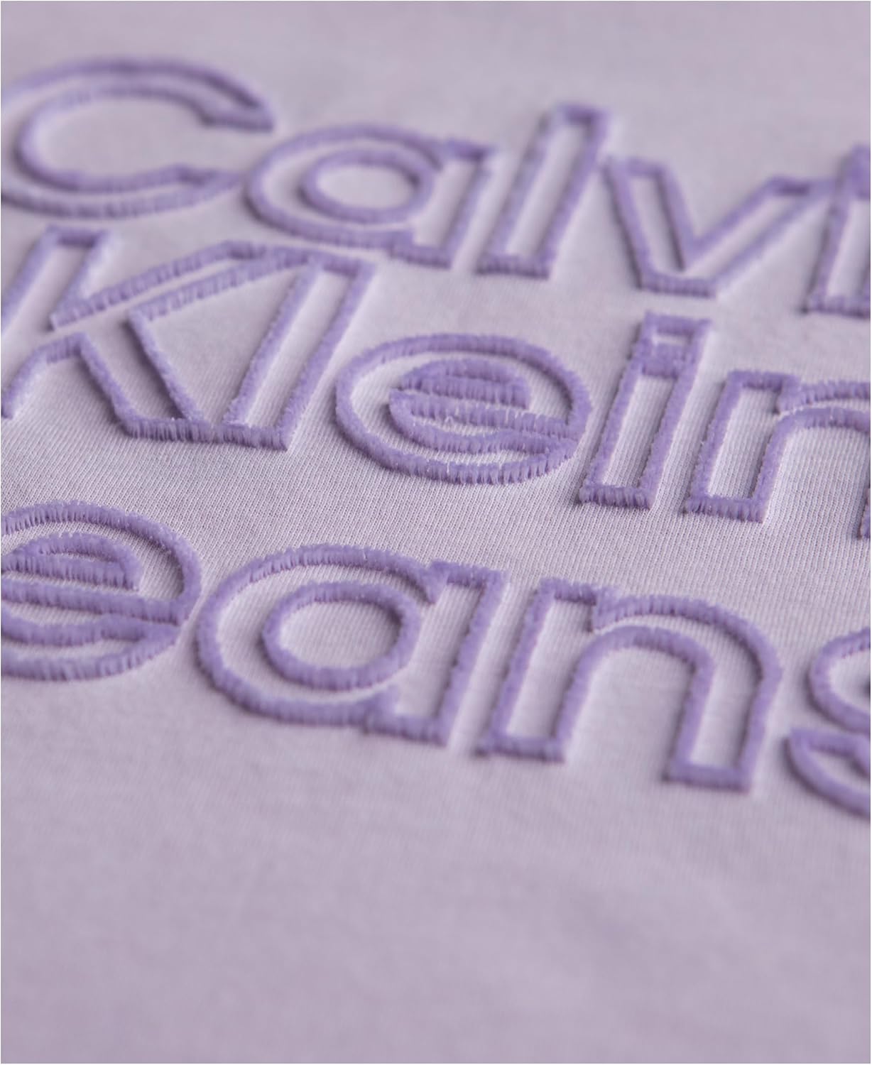 imageCalvin Klein Girls Short Sleeve Logo TShirt Comfortable Fit Cotton Tee with Tagless InteriorOrchid Petal Stack