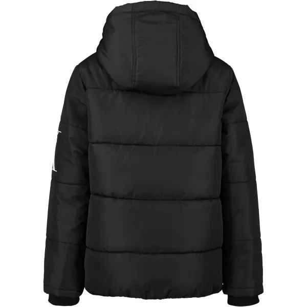 imageCalvin Klein Boys Heavy Weight Hooded Bubble Jacket with Polar Fleece LiningMonologo Black