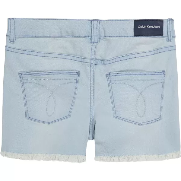 imageCalvin Klein Girls Boyfriend Fit Stretch Denim Jean ShortsAcid BlackCut Off