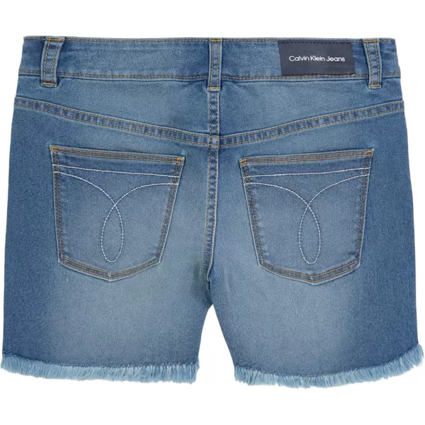 imageCalvin Klein Girls Boyfriend Fit Stretch Denim Jean ShortsAuthenticCut Off