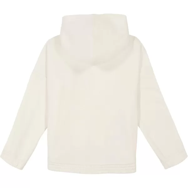 imageCalvin Klein Girls FullZip Fleece Hoodie Sweatshirt with Front PocketsWhite Shimmer