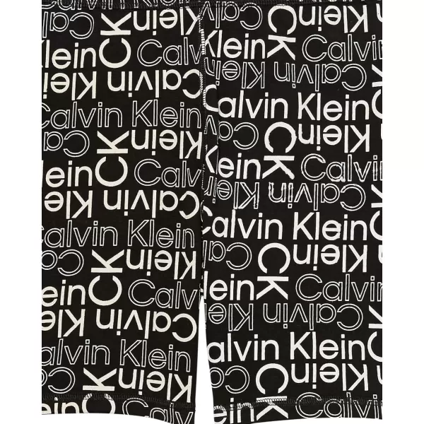 imageCalvin Klein Girls Performance Bike Shorts Soft ampamp Stretchy with Flat Waistband ampamp Snug FitBlack Logo Toss