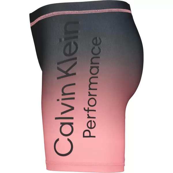 imageCalvin Klein Girls Performance Bike Shorts Soft ampamp Stretchy with Flat Waistband ampamp Snug FitPink Ombre