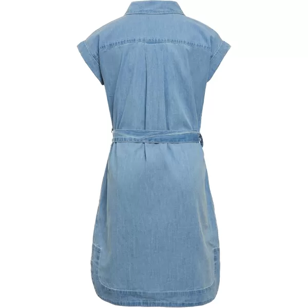 imageCalvin Klein Girls Short Sleeve Chambray Denim Shirt DressChambray