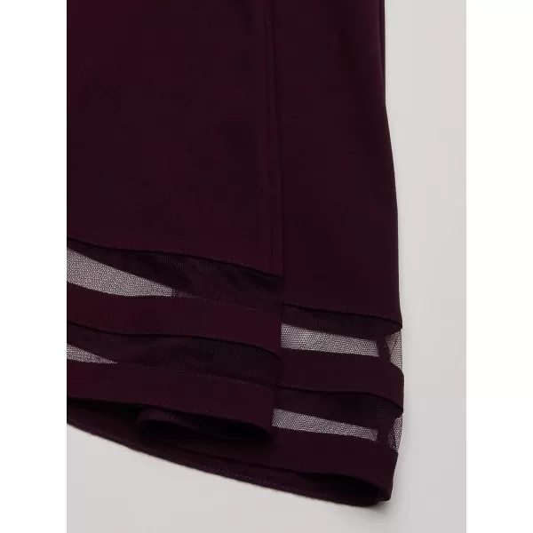 imageCalvin Klein Girls Sleeveless Party Dress Fit and Flare Silhouette Round Neckline ampamp Back Zip ClosureDark Purple